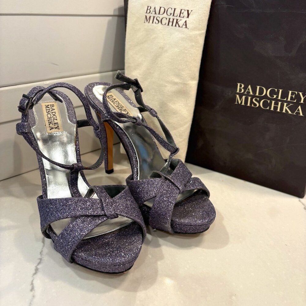 Badgley Mishka Indigo iii Sparkly Heels Size 8.5
